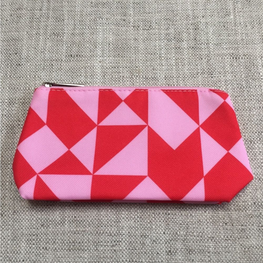 Gently Used Red and Pink Clinique Cosmetic Bag